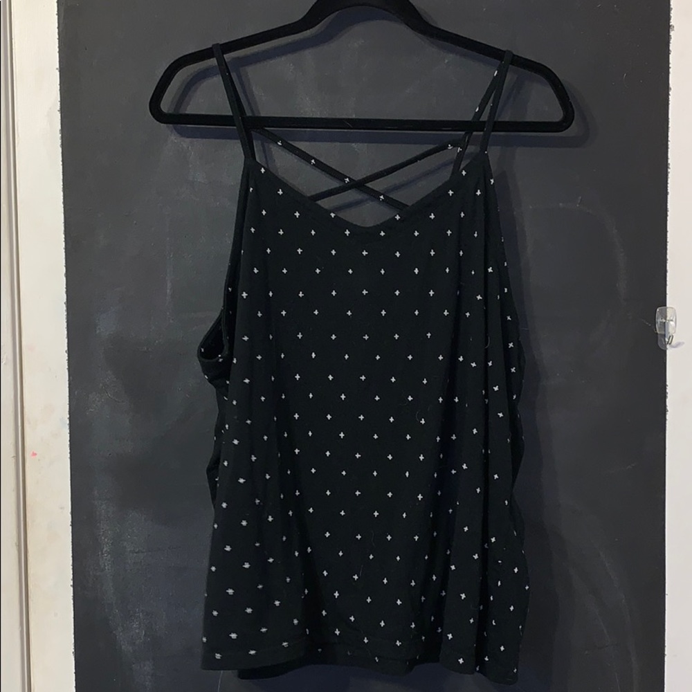 Cute Black Strappy Tank Top